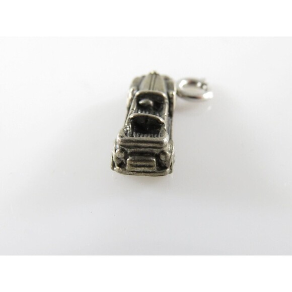 Vintage 3D Sterling Silver Old Antique Convertible Car Travel Charm C Clasp Char - Picture 2 of 6